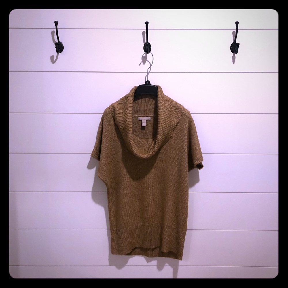 Banana Republic Camel Metallic Wool Sweater
